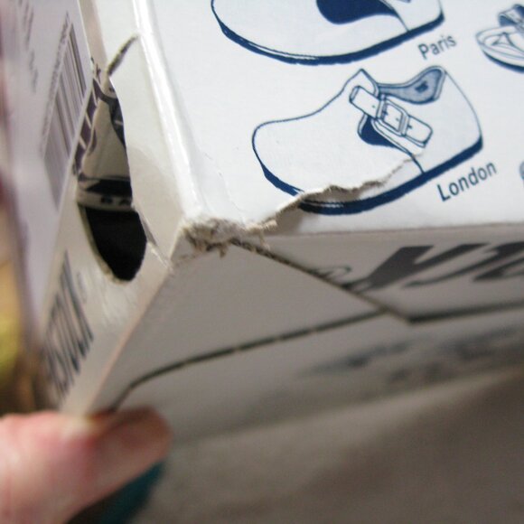 Birkenstock GIZEH Waxy Leather Tobacco Brown w/ Aqua Sole. 40 R US W 9 M 7 - Picture 13 of 13